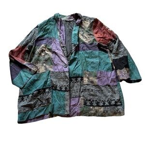 Vintage Kensington Square 80’s patchwork coat